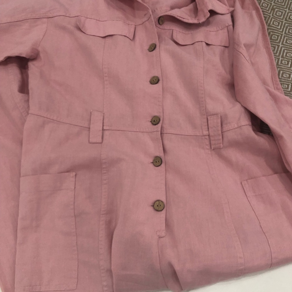 Mango Pink Jumpsuit in light pink 

 90% cotton, 10% linen